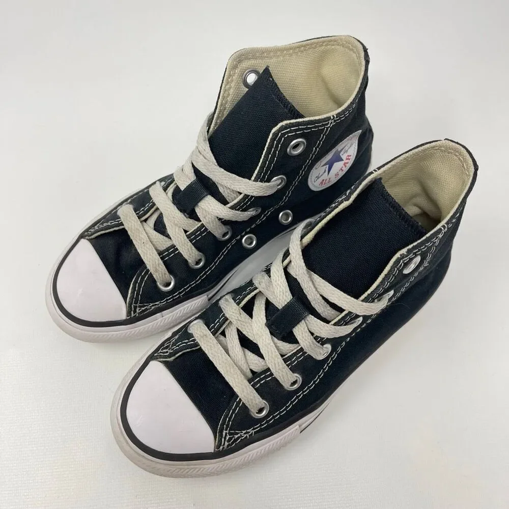 Converse Chuck Taylor All Star High Top Black White Sneakers 3j231 Youth size 12